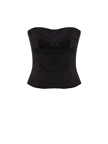 Black satin corset, 1
