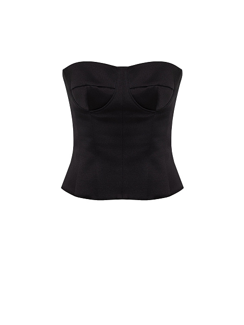 Black satin corset, 1