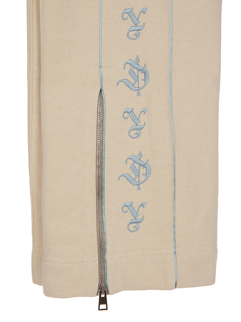 Beige Jersey Set With Grey Embroidery, 7