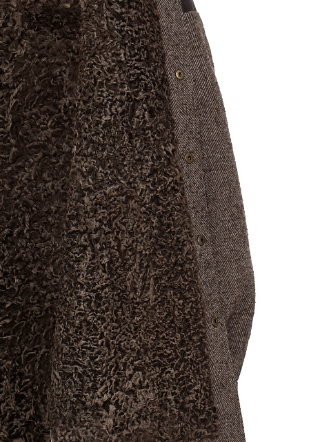 Brown Wool & Astrakhan Fur Jacket, 5