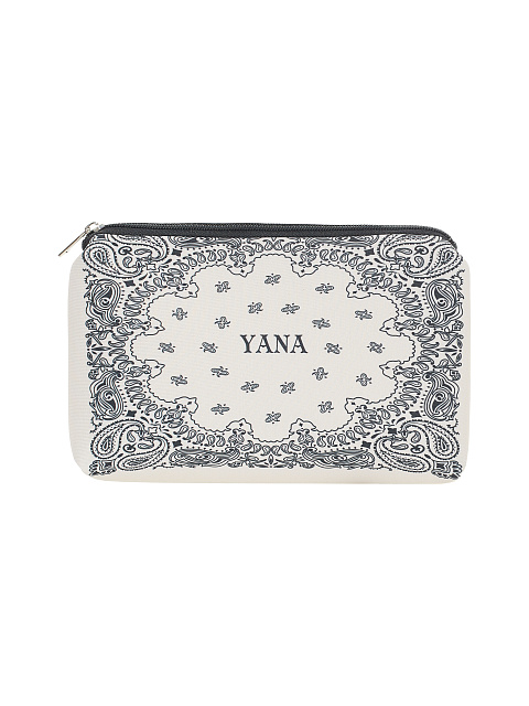 Black Bandana Print Neoprene Beauty Bag, 1