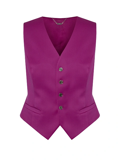 Fuchsia Wool Pant Suit, 6