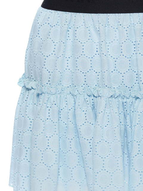 Light Blue Cotton Lace Mini Skirt, 3 Light Blue Cotton Lace Mini Skirt, 3