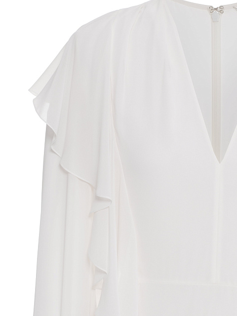 White Chiffon Midi Dress, 3