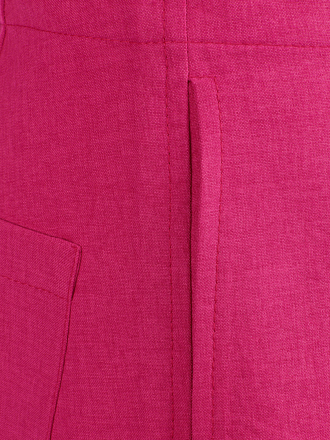 Pink Linen Blouse and Shorts Set, 5