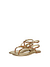 Brown & Gold Suede Sandals