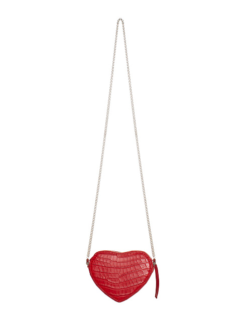 Red crocodile leather heart-shaped bag, 1