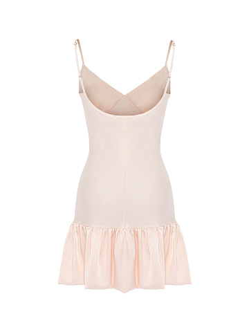 Light Pink Ruffle Mini Dress, 2