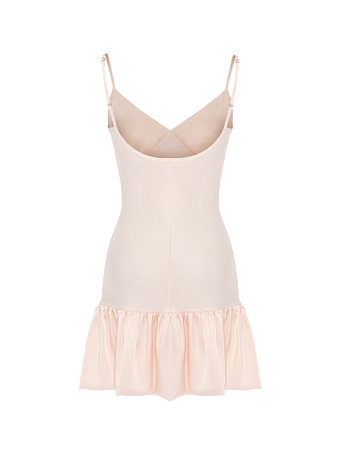 Light Pink Ruffle Mini Dress, 2