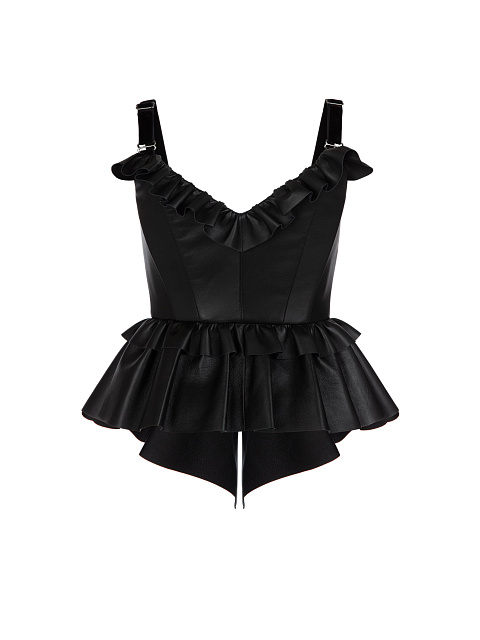 Black Leather Corset Top, 3